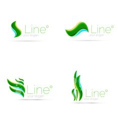 Abstract wave line icon