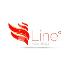 Abstract wave line icon N3