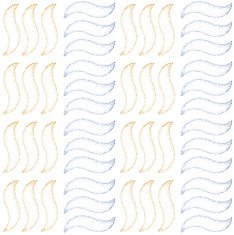 Waves and fire hand drawn vector pattern Yellow blue N2