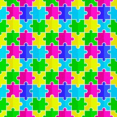 seamless texture of colored flat puzzle icon