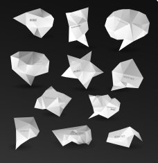 Abstract modern polygonal bubble label website
