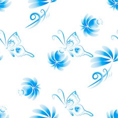 Abstract vector floral seamless background N8
