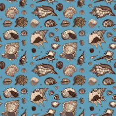 Seamless pattern of Sea shells N10