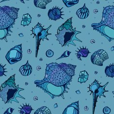 Seamless pattern of Sea shells N12