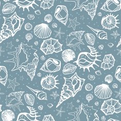 Seamless pattern of Sea shells N13