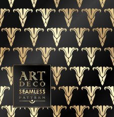 Art Deco seamless vintage wallpaper pattern N109