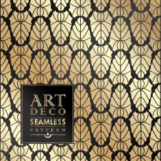 Art Deco seamless vintage wallpaper pattern N115