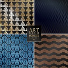 Art Deco seamless vintage wallpaper pattern N119