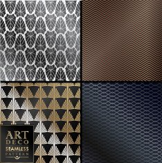 Art Deco seamless vintage wallpaper pattern N122