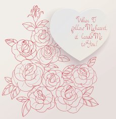 Vintage card roses bouquet romantic quotes N9
