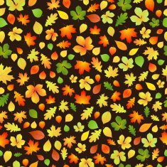 Seamless pattern of autumn leaves N9