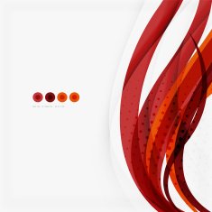 Red and orange color lines composition N3