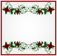 Rose floral frame background