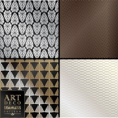 Art Deco seamless vintage wallpaper pattern N136
