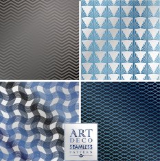 Art Deco seamless vintage wallpaper pattern N137