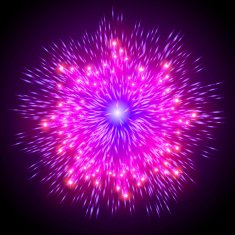 Festive patterned firework bursting in various shapes sparkling pictograms N11
