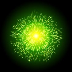Festive patterned firework bursting in various shapes sparkling pictograms N16