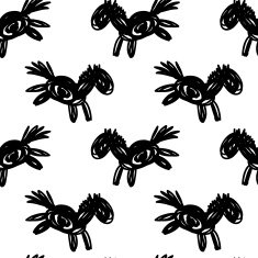Seamless vector black and white pattern N2