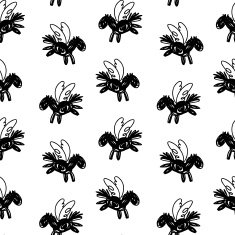 Seamless vector black and white pattern N3