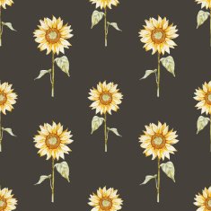 Watercolor sunflower pattern N3
