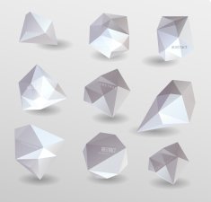 Abstract modern polygonal bubble label website N10