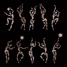 Figures of African dancers N3