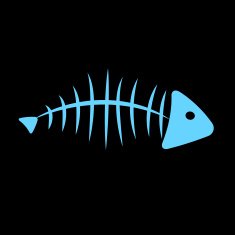 Fish Bone Background Vector Illustration