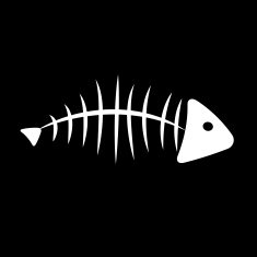 Fish Bone Background Vector Illustration N3