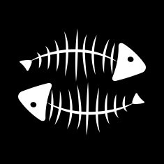 Fish Bone Background Vector Illustration N4