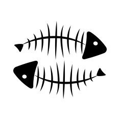 Fish Bone Background Vector Illustration N5