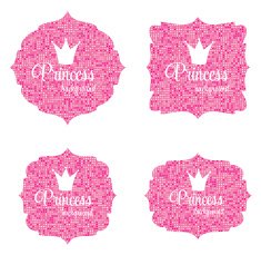 Princess Crown Frame Vector Illustration N4