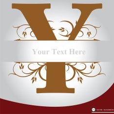 Vector of Letter Y in the old vintage style
