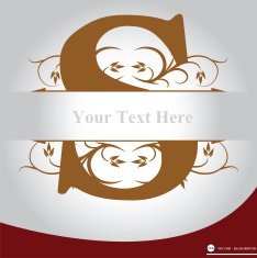 Vector of Letter S in the old vintage style