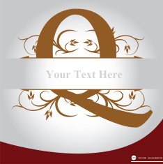 Vector of Letter Q in the old vintage style