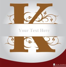 Vector of Letter K in the old vintage style