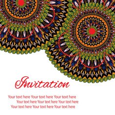 invitation mandala card N26