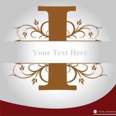 Vector of Letter I in the old vintage style