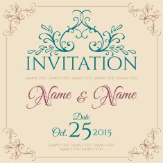Invitation card design Vector illustration N3