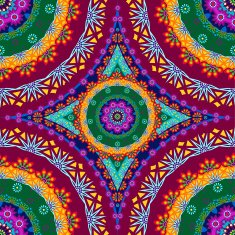 Diamond floral mandala