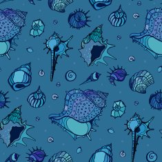 Seamless pattern of Sea shells N15