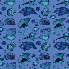 Seamless pattern of Sea shells N16