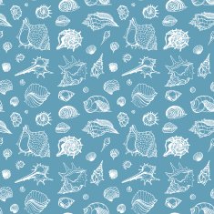 Seamless pattern of Sea shells N17