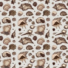 Seamless pattern of Sea shells N18