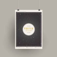 trendy geometric element poster design N2