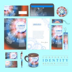 modern corporate identity design set
