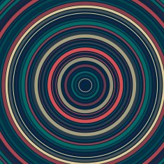 Evening Concentric Circle Abstract Pattern