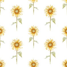 Watercolor sunflower pattern N4