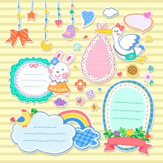 adorable colorful animals memo set