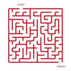 simple red square labyrinth N2