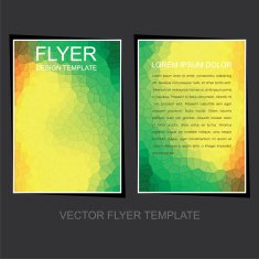 creative crystal flyer design vector